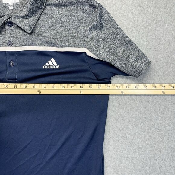 Adidas Golf Polo Shirt Men’s Medium Blue Gray Heather Short Sleeve 027579 - Picture 7 of 9